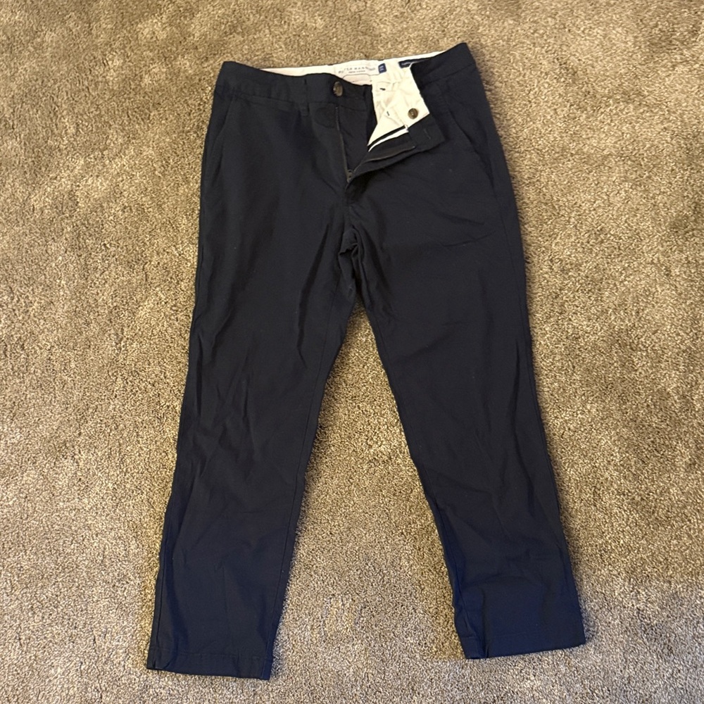 Classic Men's Dark Blue Dress Pants